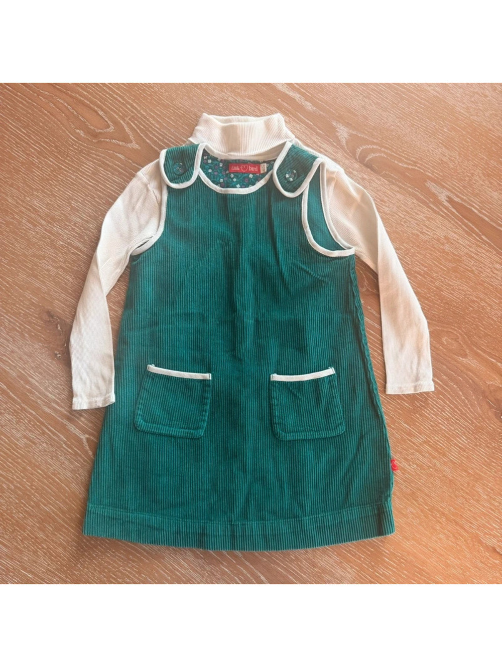 Little Bird Jools Oliver Girls 3-4Y Corduroy Pinafore 2-Piece Set